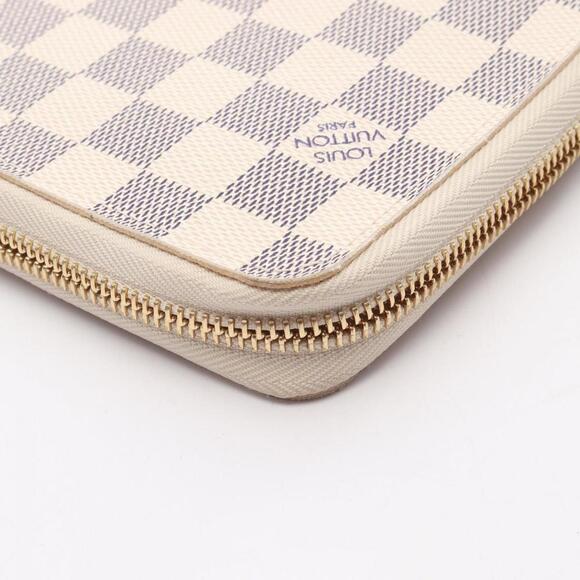 LOUIS VUITTON White Damier Leather Wallet - Picture 6 of 6